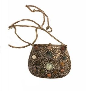 Small ornate metal shoulder purse-for evening out